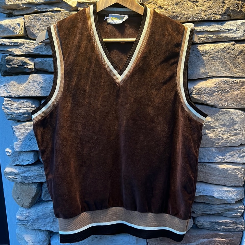Men’s Vintage Shelby Made in Canada Velvet Vest L
